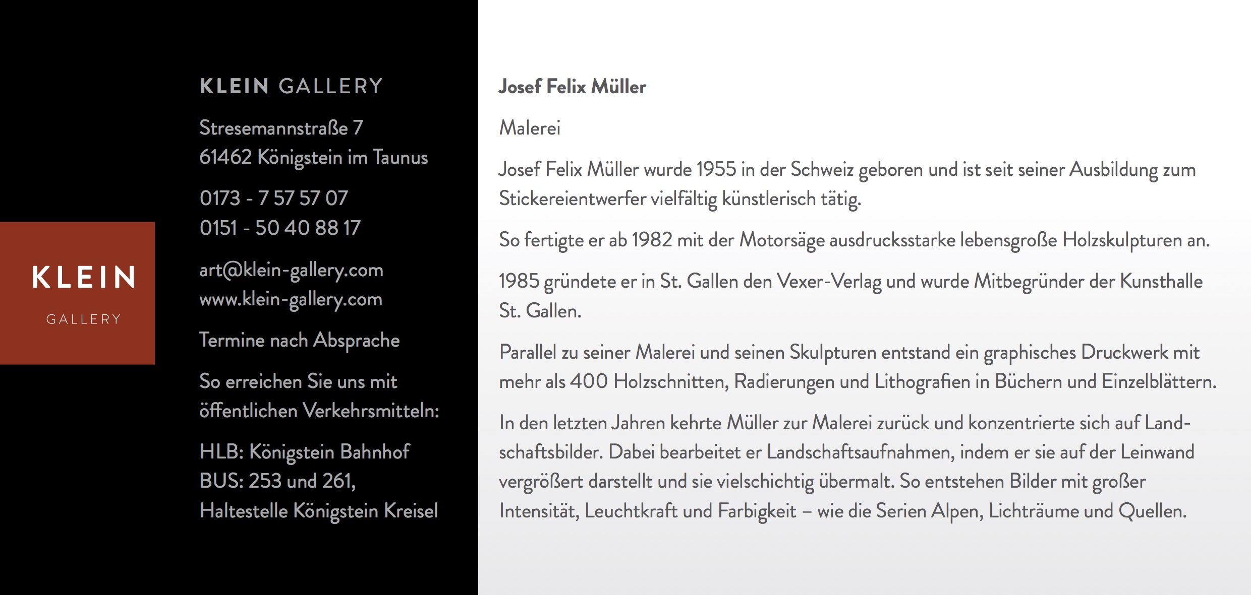 Klein Gallery JosefFelixMueller2